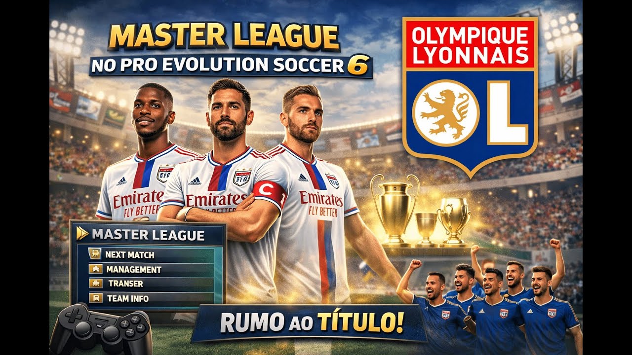 PRO EVOLUTION SOCCER 6 | MASTER LEAGUE COM O LYON  #002  🔵🔴   #shorts #pes