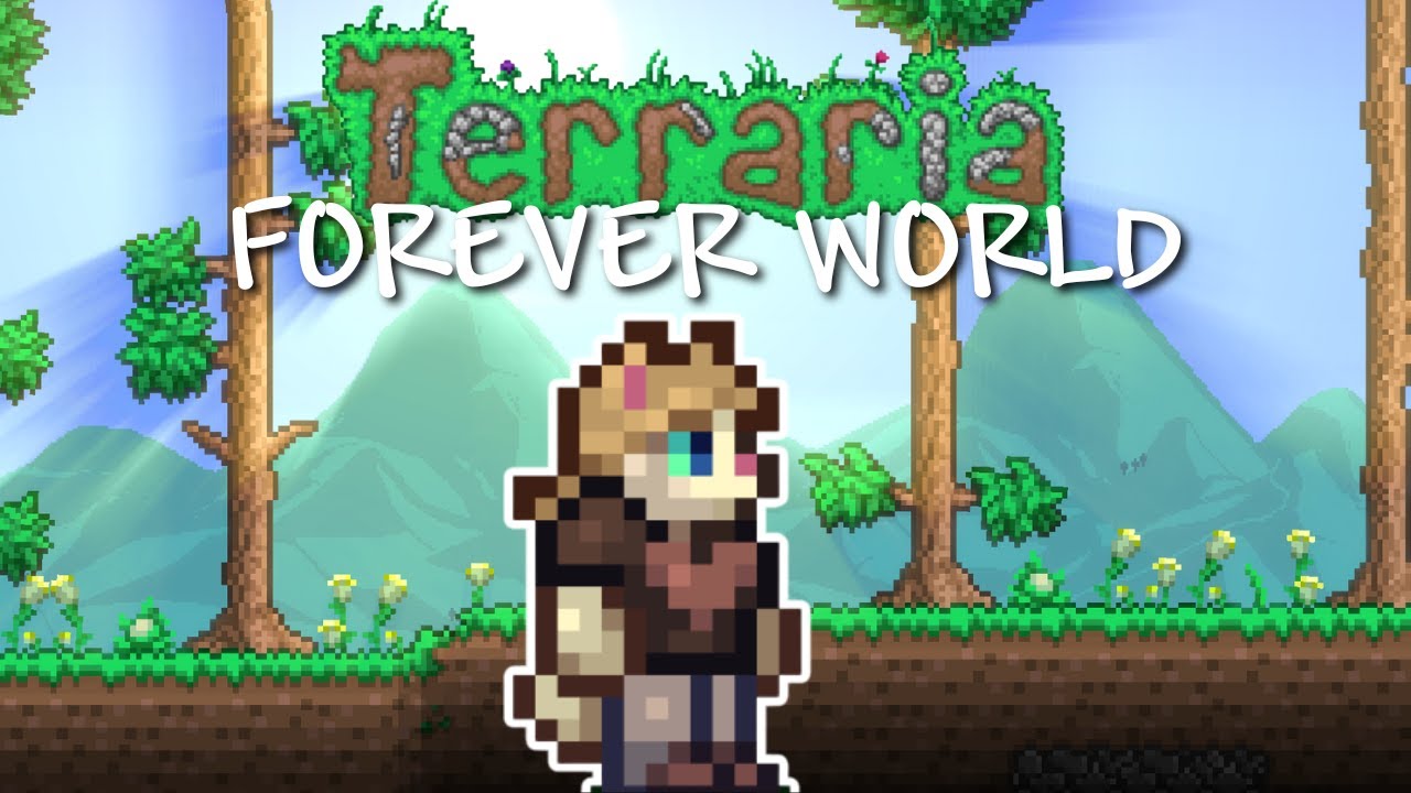 начинаю свой мир Terraria Forever как строитель