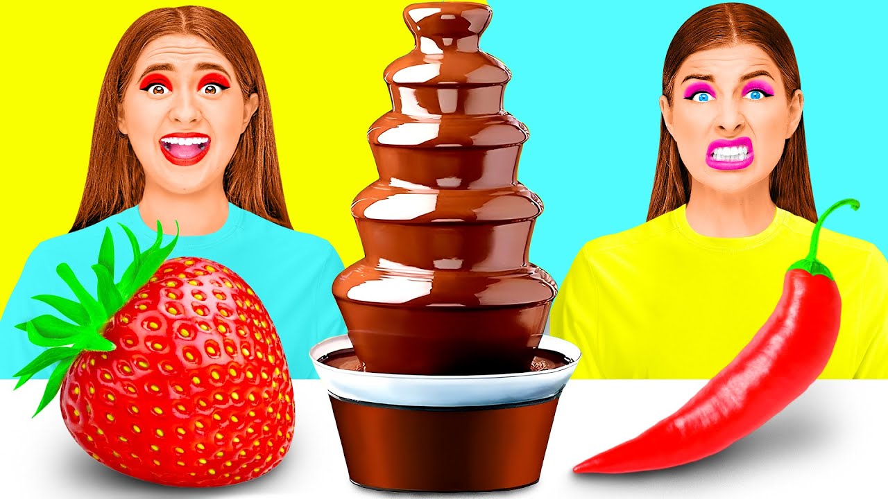 Шоколадный Фонтан Челлендж | Сумасшедший Челлендж c Happy Funny