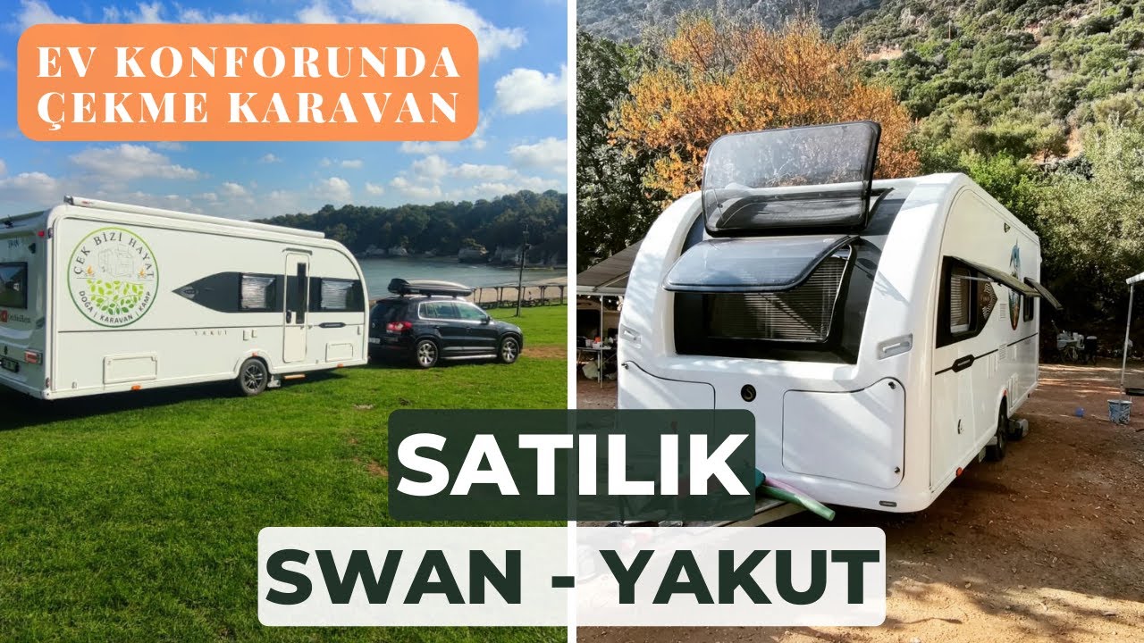 SWAN karavanın en büyük modeli YAKUT'u geziyoruz | Bulaşık makineli çekme karavan :) #swan