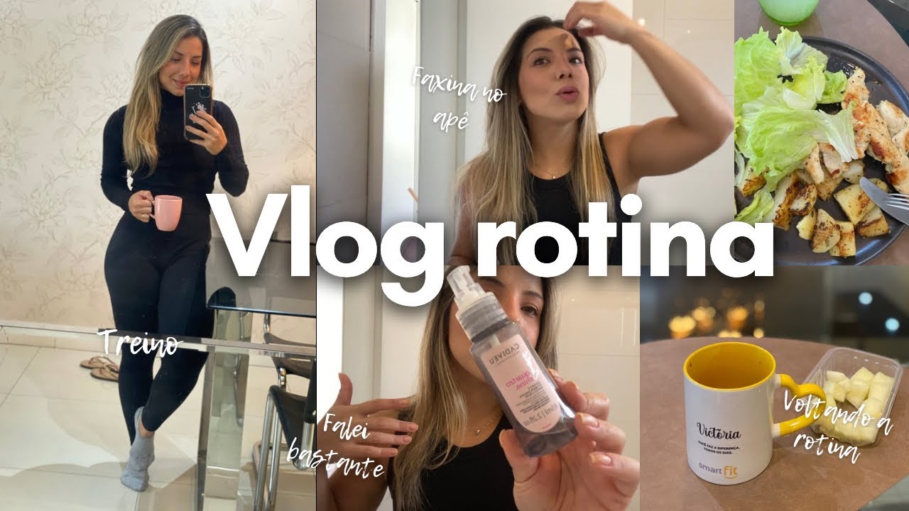 VLOG de rotina - treino, alimentação saudável, bate papo, produtos que eu estou usando 