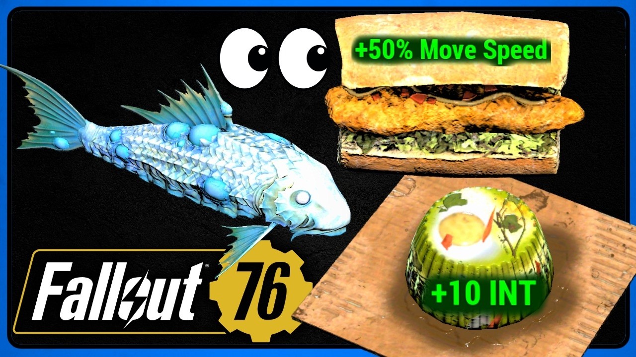 Fallout 76: New Seasonal Fish & +10 Inteligence Food - Guide, Location, Crafting, Ingredients.