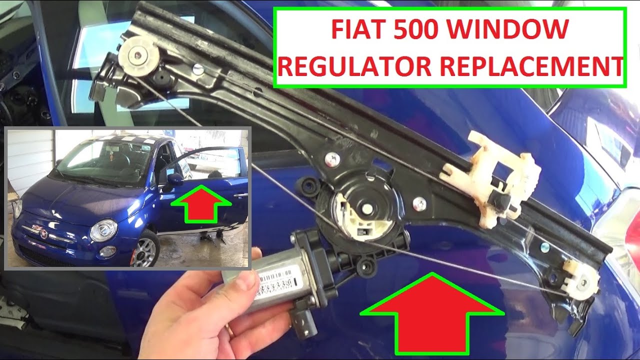 Window Regulator Removal and Replacement on Fiat 500 2008 2009 2010 2011 2012 2013 2014 2015 2016