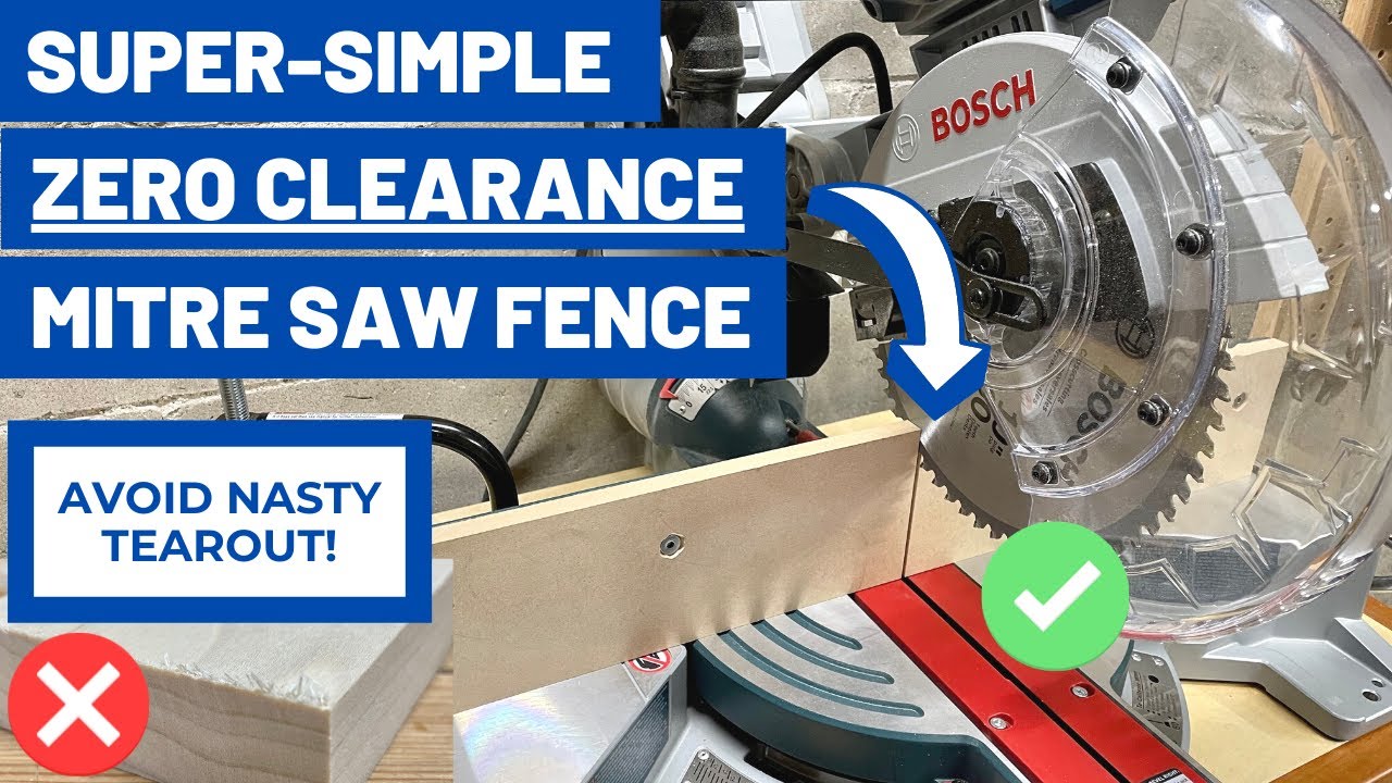 Simple Miter Saw Zero Clearance Fence - Easy & Fast DIY Build