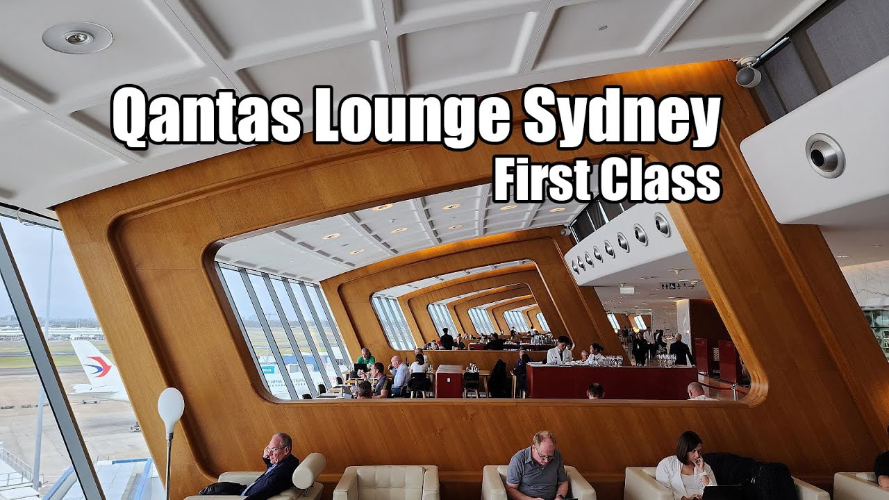 Qantas First Class Sydney lounge review 4k