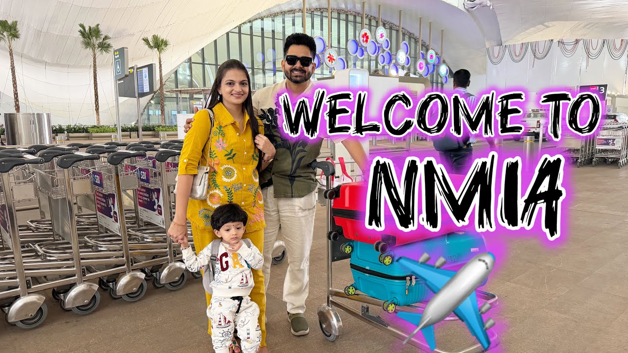 नवी मुंबई च्याAIRPORT वरुन पहिली TRIP 🪬| ABHUNI | Delhi | Marathi Famiky Vlog