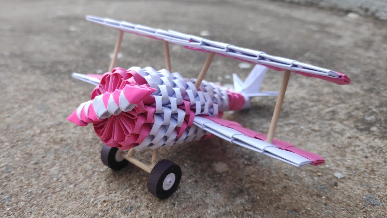 Origami 3d mini Airplane / how to make 3d origami Airplane #paperairplane #origami3d #origami