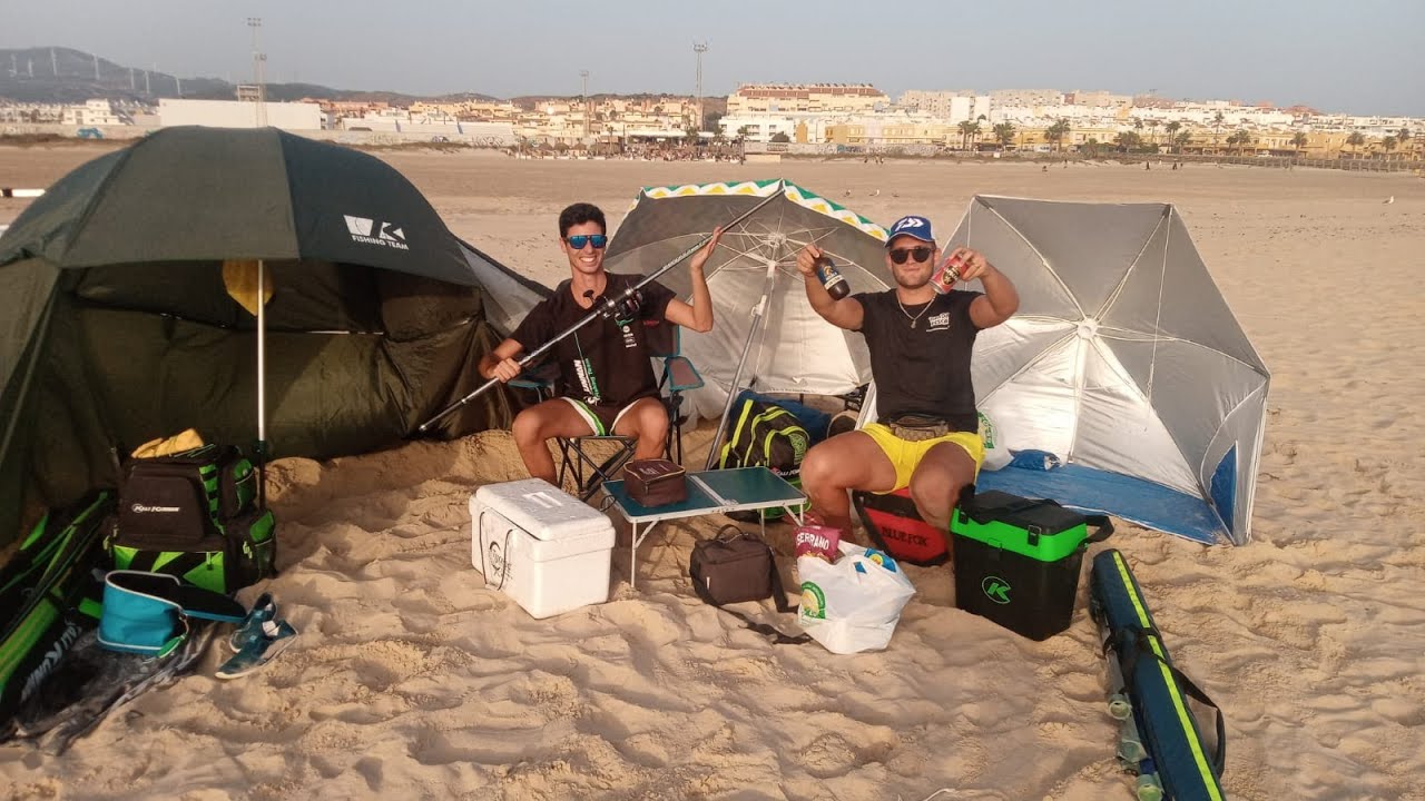 Surfcasting nocturno en Los Lances, TARIFA