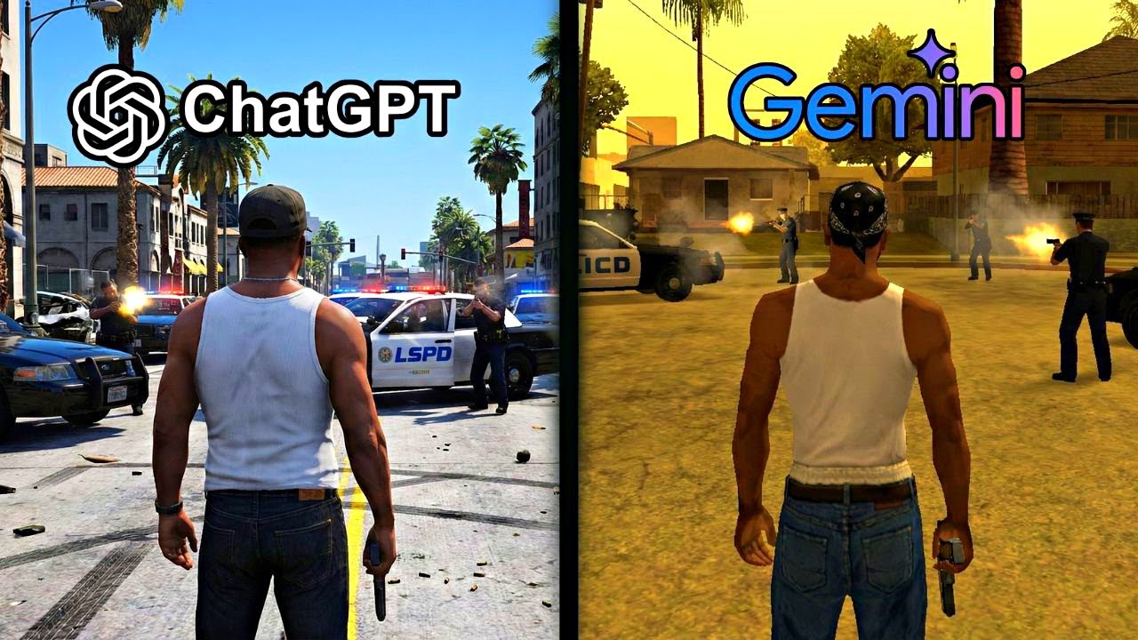 ChatGPT против Gemini: ИИ вместе создают GTA с нуля