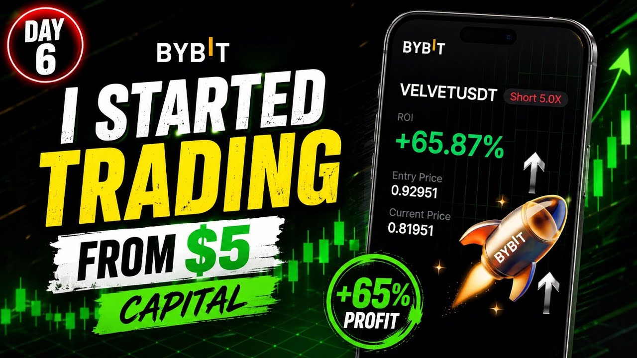 I Started Crypto Trading With a $5 Capital | Day 6 | +65% Profit Trade 🚀