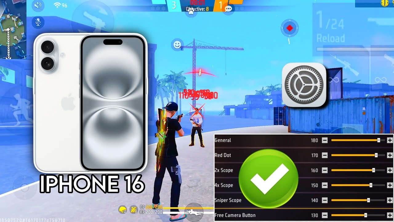 Настройки чувствительности в Free Fire на iPhone 16 ⚙️ | Настройки хедшотов в Free Fire на iPhone...