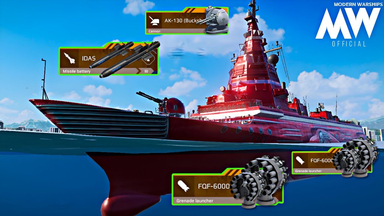 SPS F-110 With 4x FQF-6000 🤔 Still Good Or RBU-2500 Better?? - Modern Warships