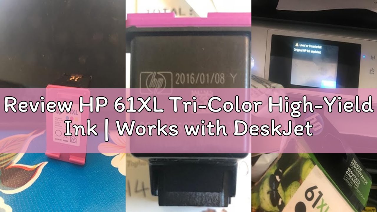 Review HP 61XL Tri-Color High-Yield Ink | Works with DeskJet 1000, 1510, 2050, 2510, 2540, 3000, 305