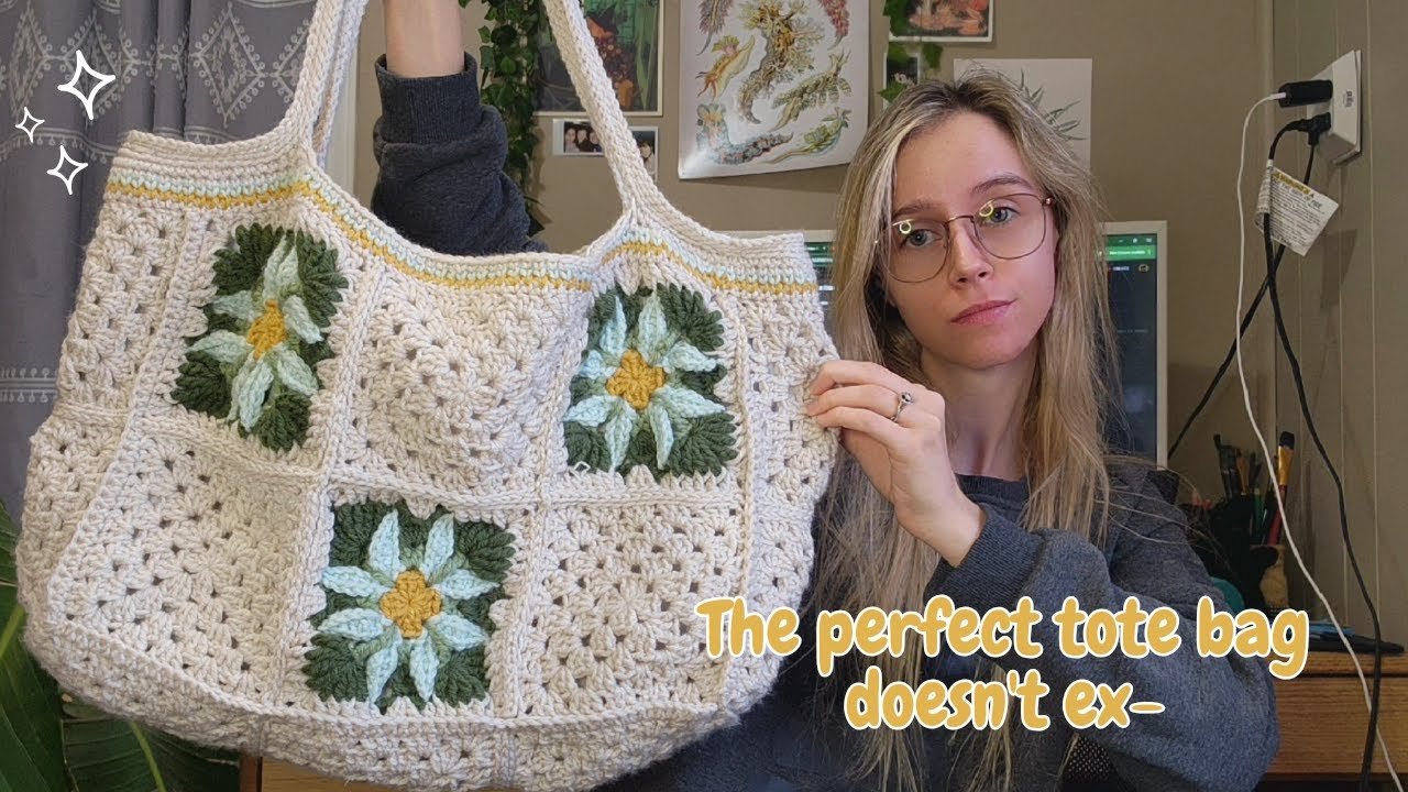 How to crochet the PERFECT Granny Square Tote Bag (Tutorial)