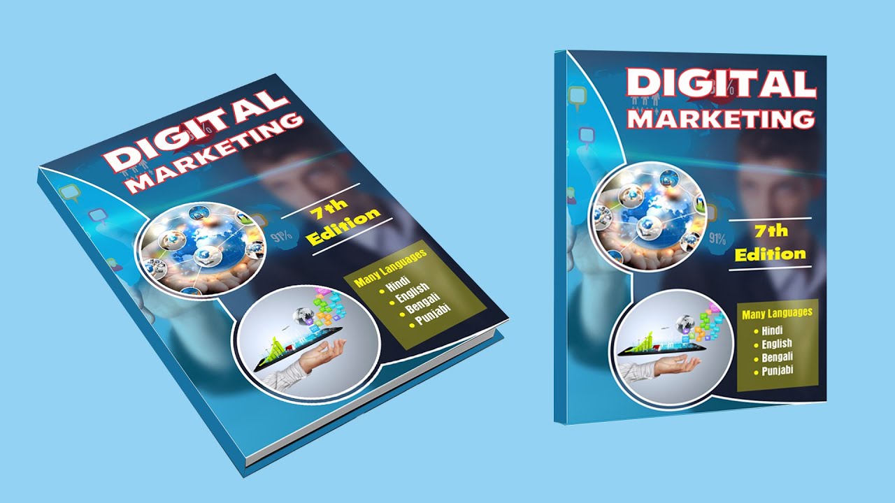 How to make Book Cover Page Design in CorelDraw | Digital Marketing Awesome Cover Design Tutorial