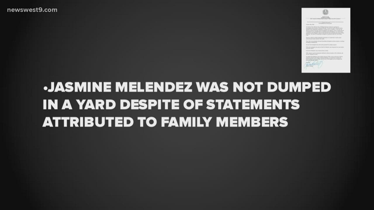 Midland DA, law firm release joint statements concerning Jasmine Melendez's death