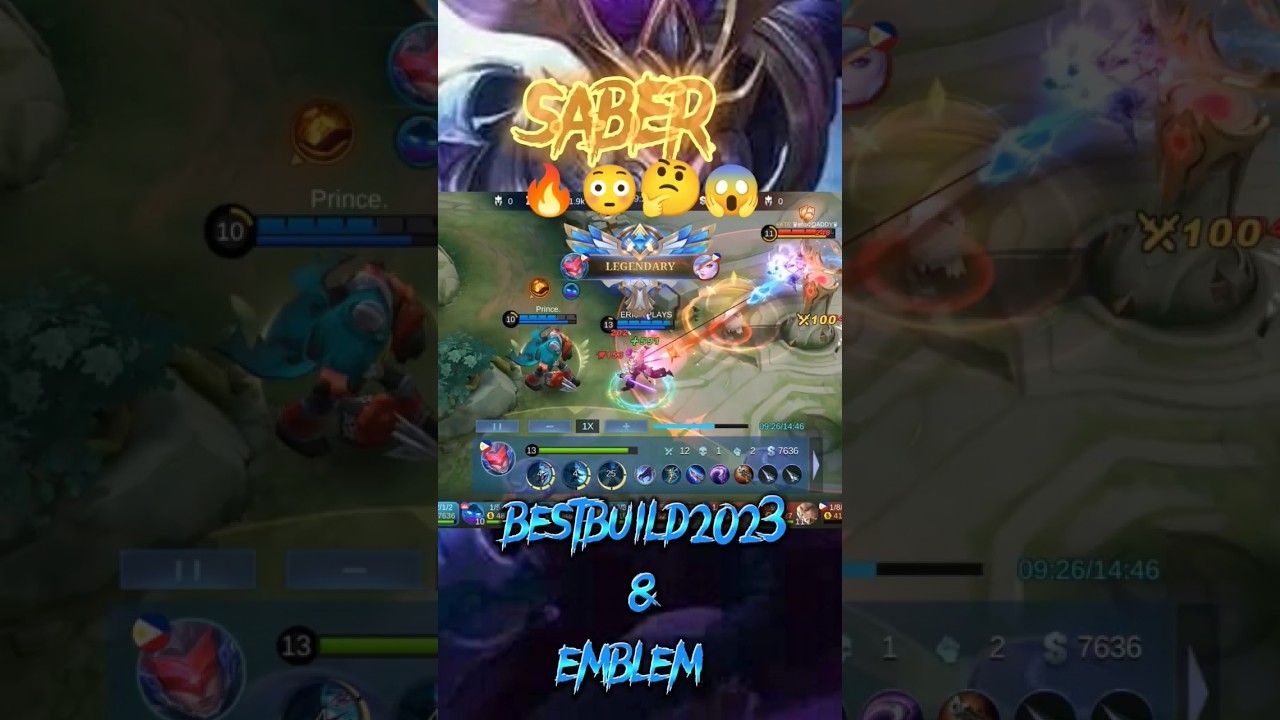 SABER TOP GLOBAL BESTBUILD2023 🔥😎 #mobilelegends #shortsvideo #shortvideo #shorts #short #topglobal