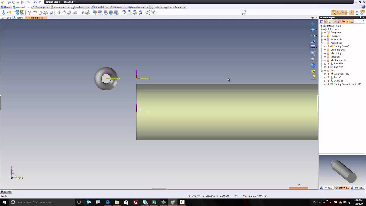 TopSolid 7 - How to design a timing screw