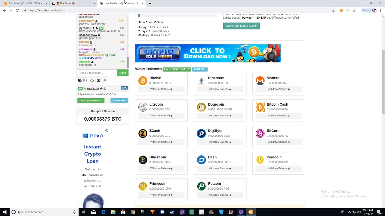 AutoClaim faucet! Claim 12 Cryptos At Once!