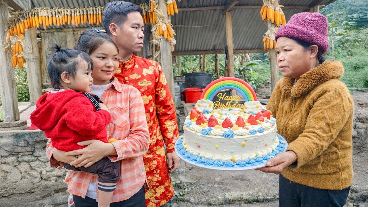HAPPY BIRTHDAY MY DAUGHTER - A Surprise Cake From My Mother | Ly Tieu Ha's Husband