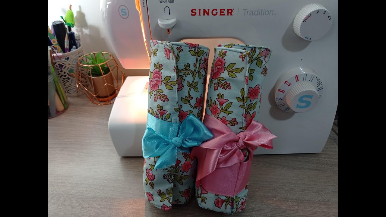 Estojo de rolinho para guardar os lápis de cores. Fácil Fácil