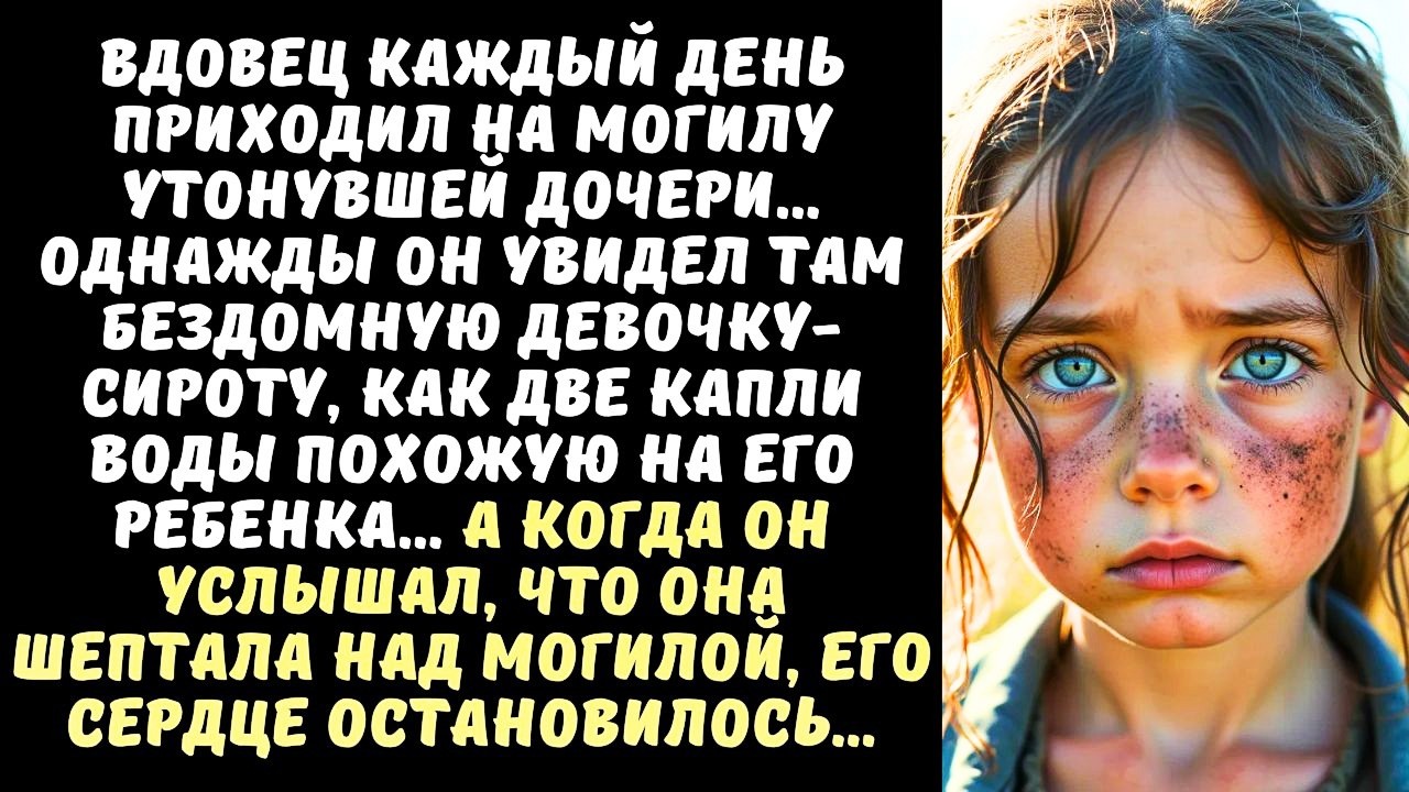 Вдовец нашел на кладбище СИРОТУ, похожую на его дочь, а когда она заговорила, он поседел