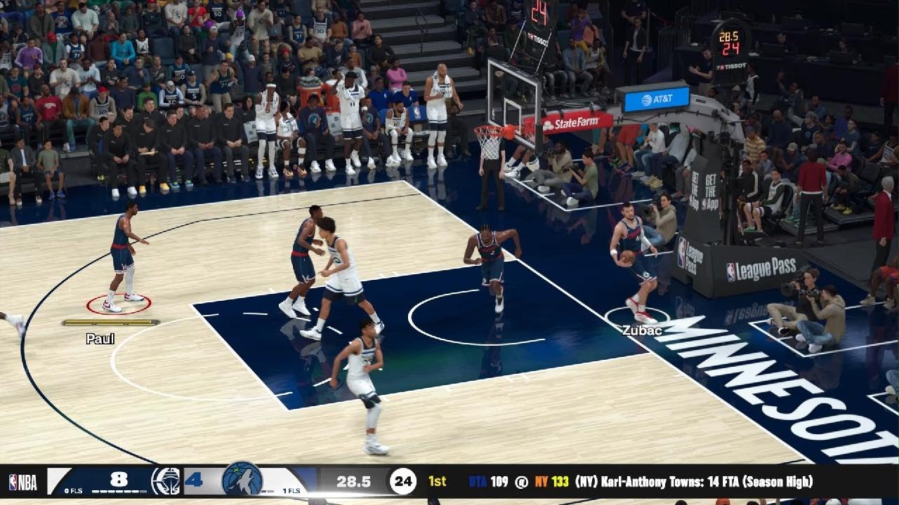 NBA 2K26 Regular season, Clippers vs. Timberwolves, 17-7