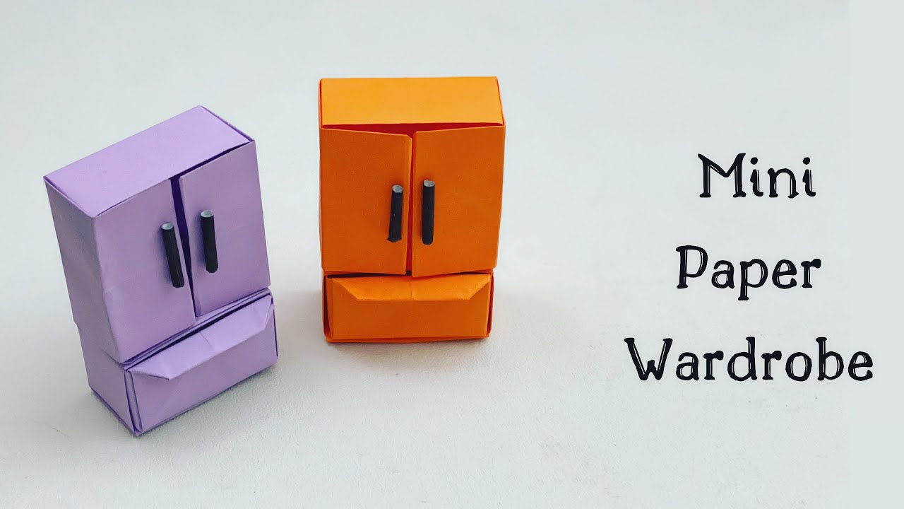 DIY MINI PAPER WARDROBE / Paper Closet l / Paper Craft / Easy kids craft ideas /Paper Craft New