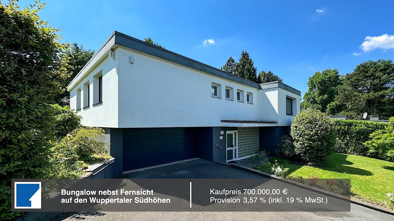 Bungalow nebst Fernsicht auf den Wuppertaler Südhöhen | Thomas Kramer IMMOBILIEN