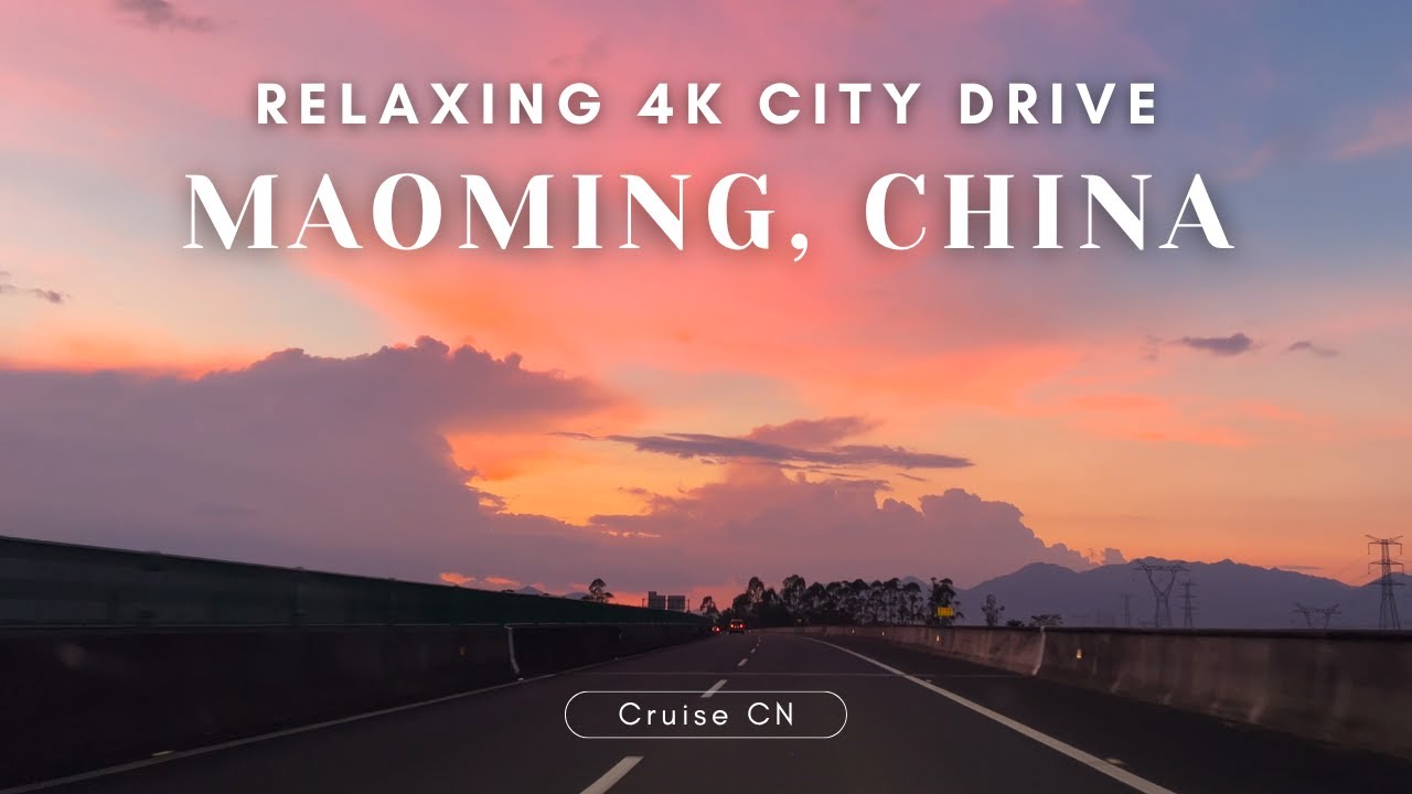 Chasing a Breathtaking Pink & Purple Sunset in China | Relaxing 4K Highway Drive