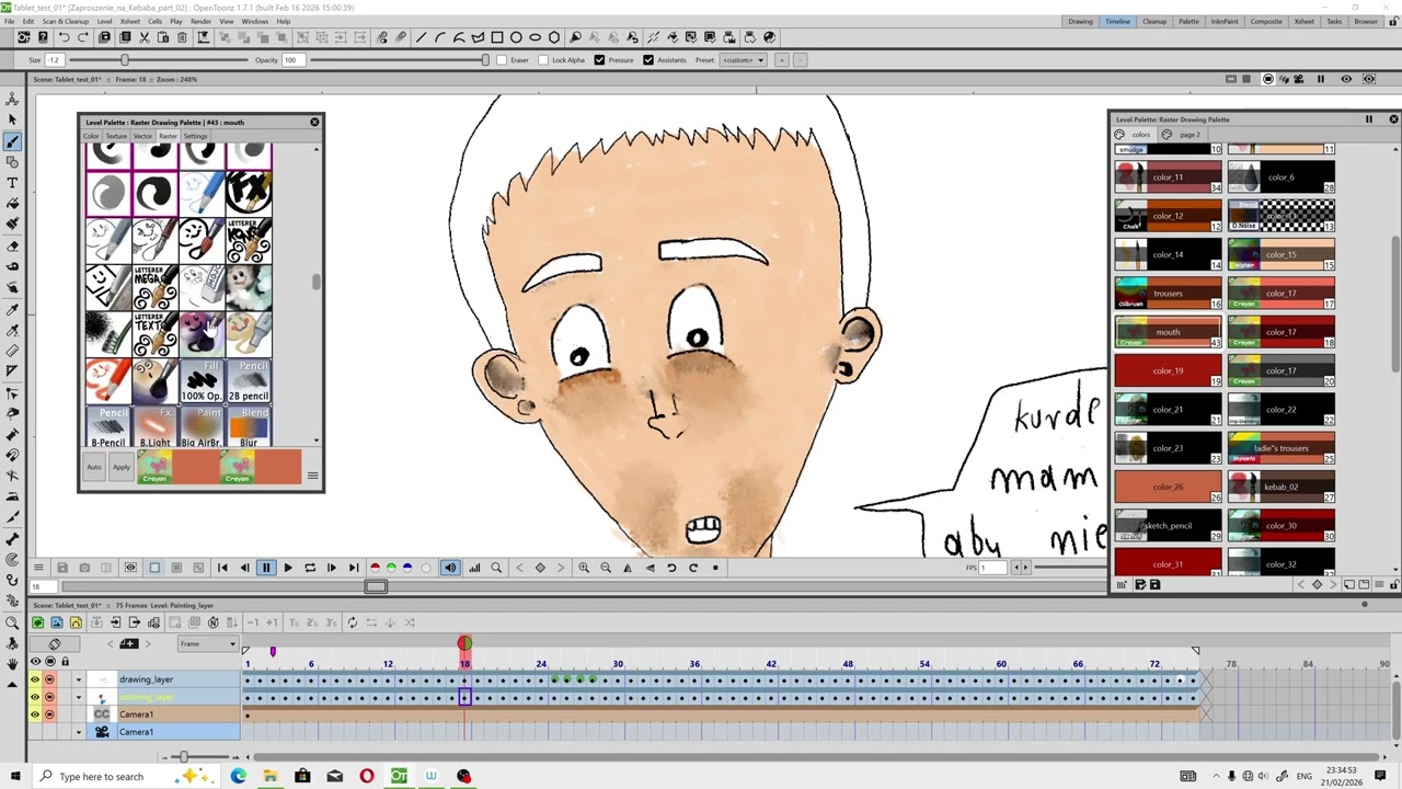 OpenToonz - Rysik i nacisk pędzla (opcje ) tutorial PL (2026)