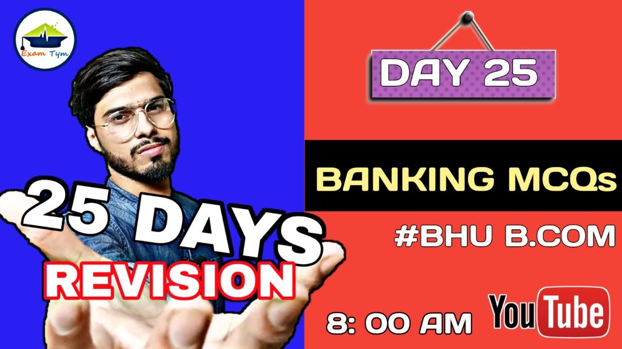 DAY 25 || BANKING MCQs LIVE  || BHU B.COM || EXAMTYM🔥
