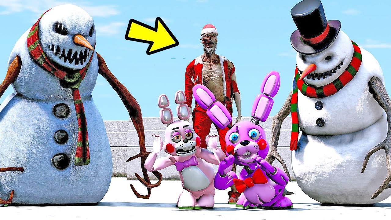 ANIMATRONICS PODEM FUGIR O PAPAI NOEL MACABRO? | GTA V Five Nights at Freddy's
