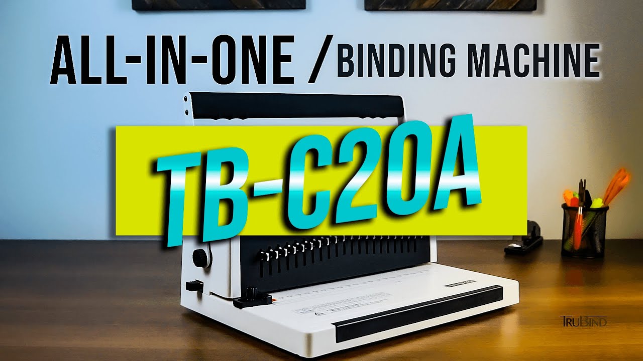 How to use TruBind's Manual Binding Machine for 19-Ring Comb Spines - TB-C20A - Quick Start Guide!
