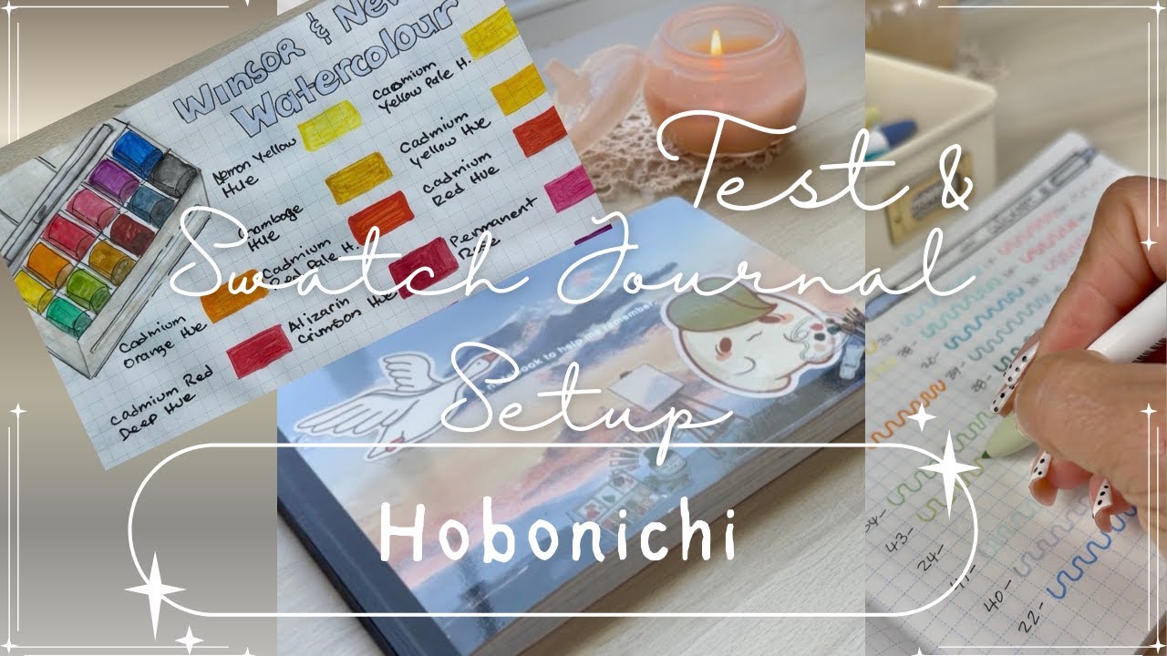Test & swatch journal setup/#hobonichi Notebook #swatches #pencollection #planning #journaling