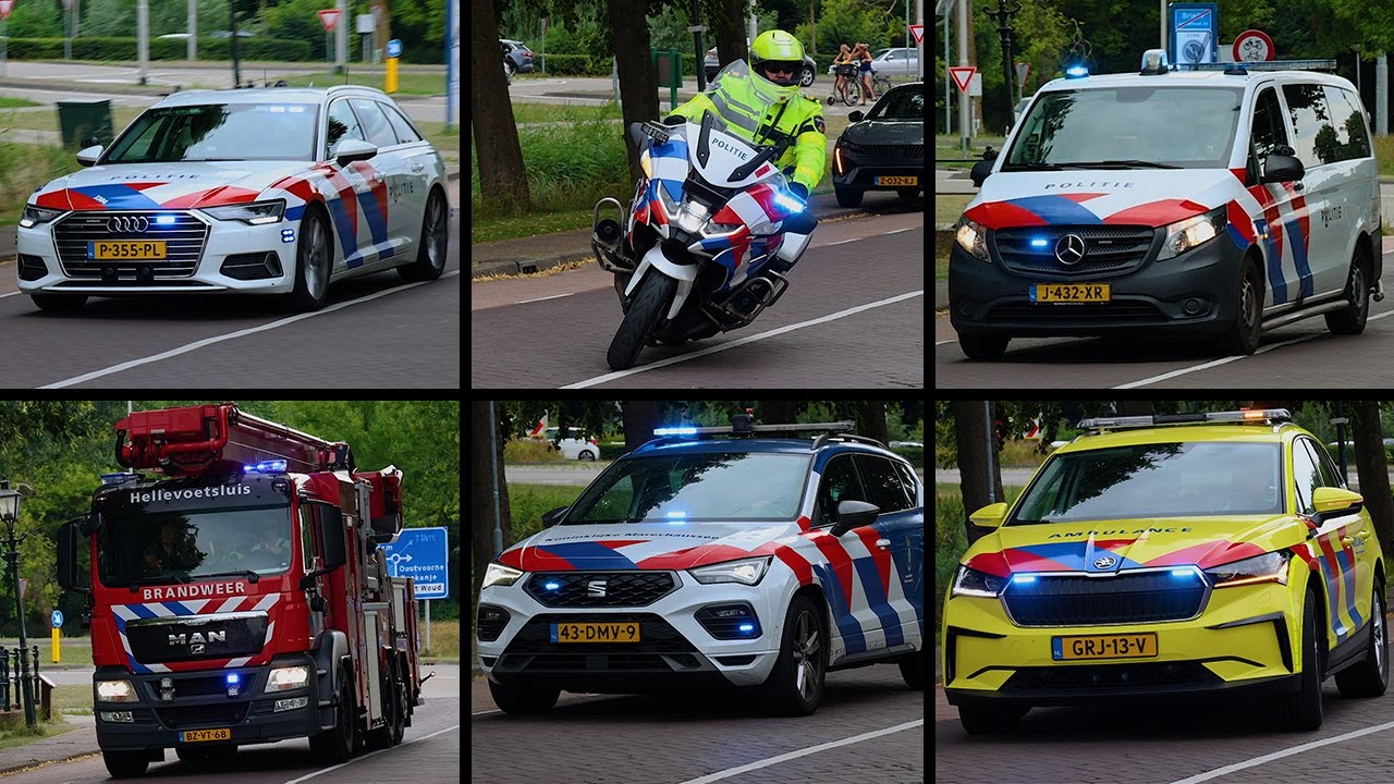 Politie, Brandweer, KMAR, OvdG, MMT met spoed naar reanimatie