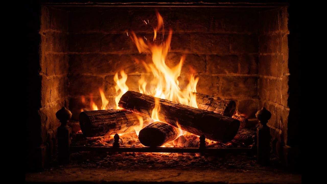 12-Hour Intense Crackling Fireplace | Close-Up Burning Wood Ambience for Deep Sleep & Focus 4K