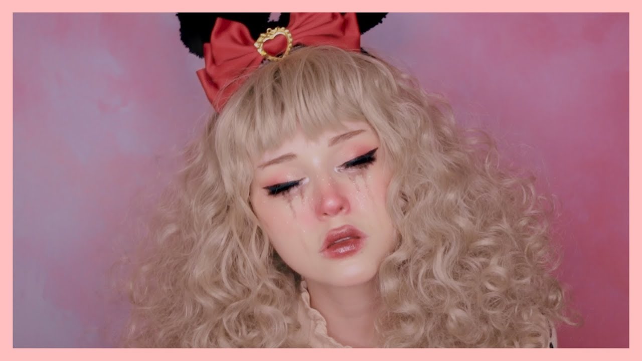 crying doll makeup tutorial • fake tears