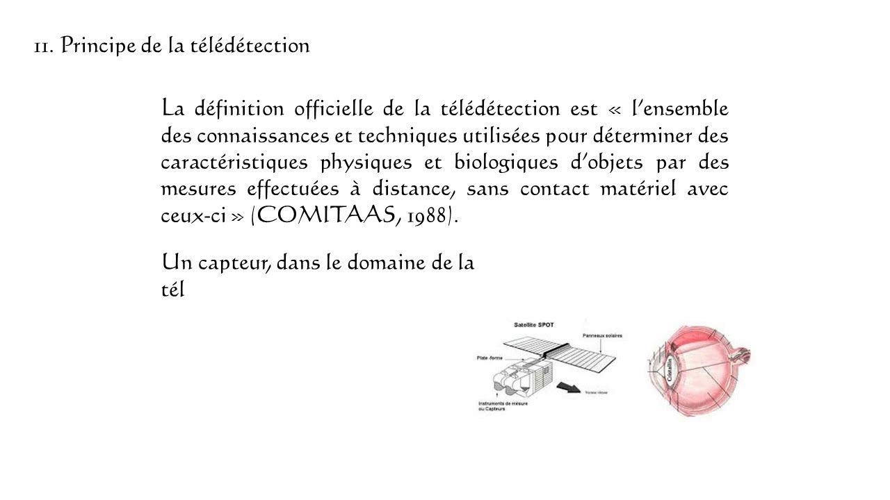 Généralités sur la télédétection