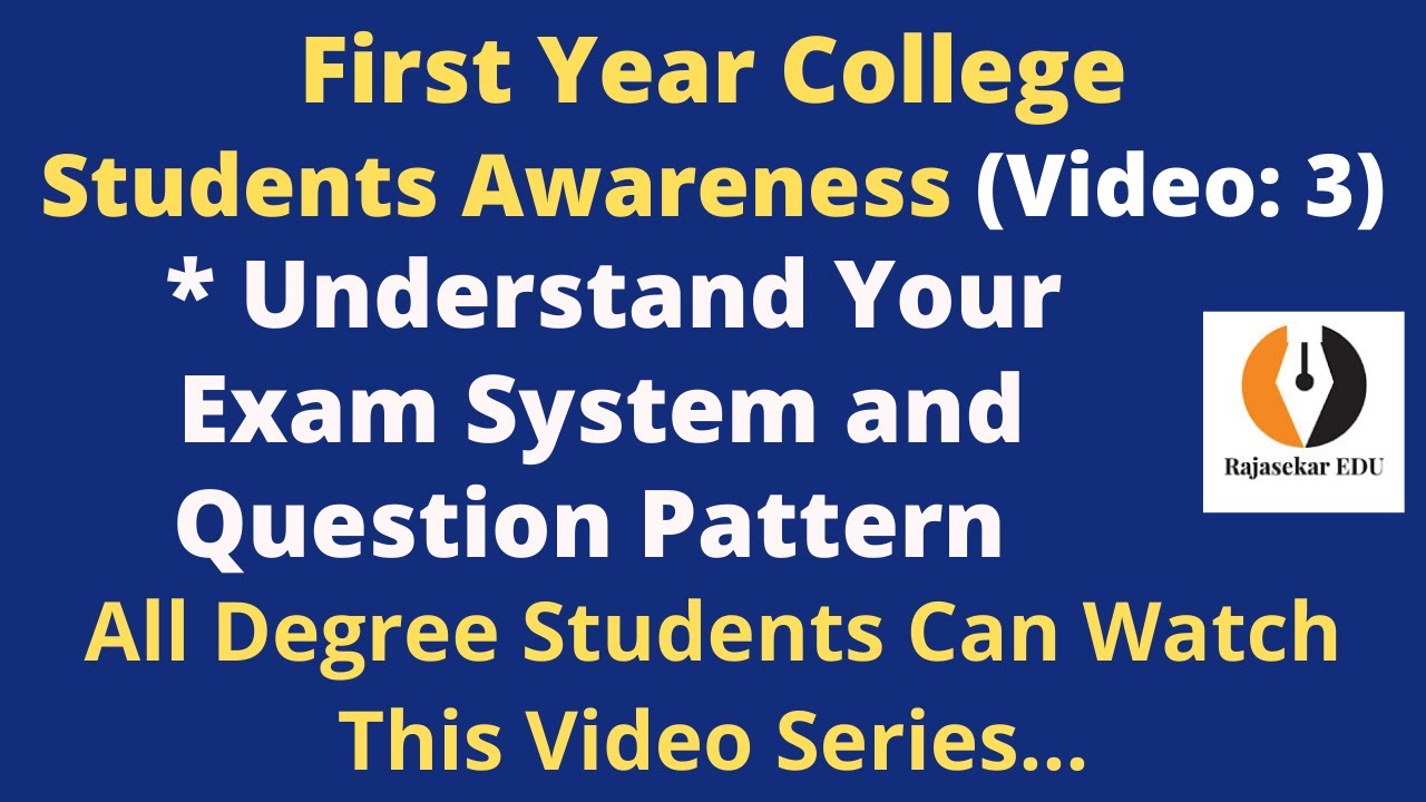 1st Year All College Students Awareness Video-3| Understand Exam System and Question Pattern|TamilBR