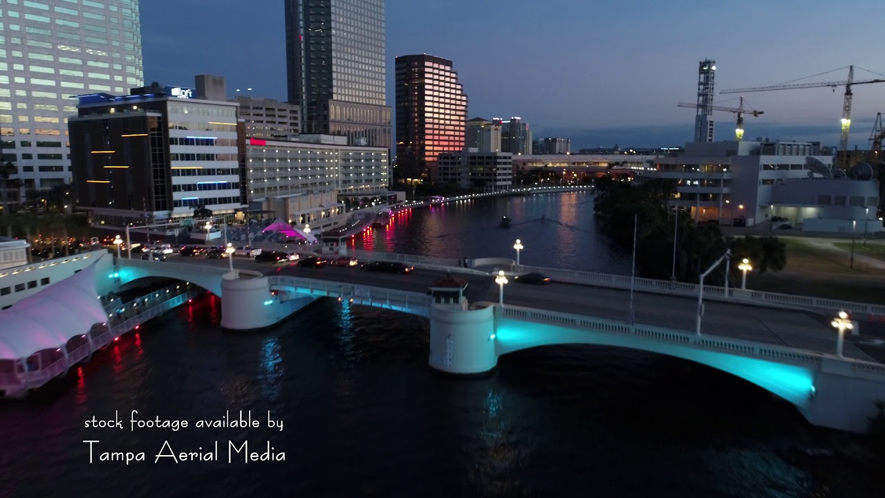 Aerial Stock Footage Downtown Tampa Florida