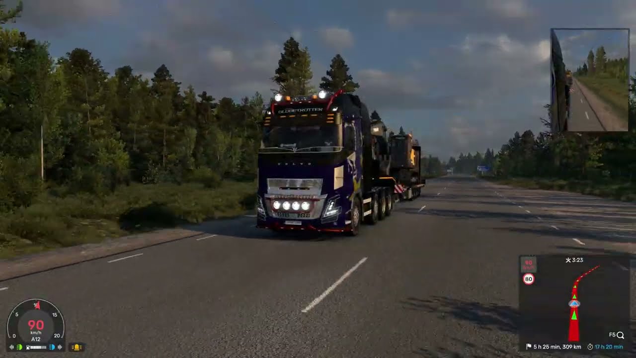 Euro Truck Simulator 2　アルビッツヤウル～ロヴァニエミ 615km