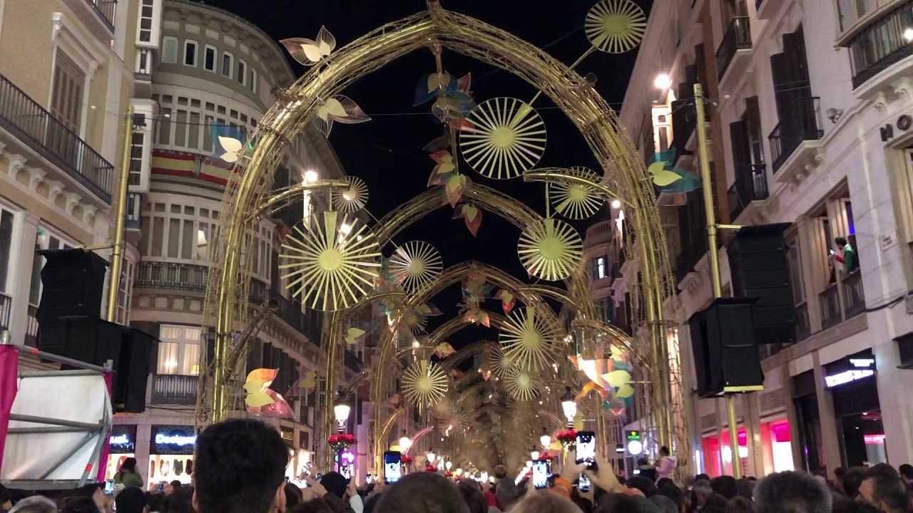 Light show in Larios street - Málaga 2019