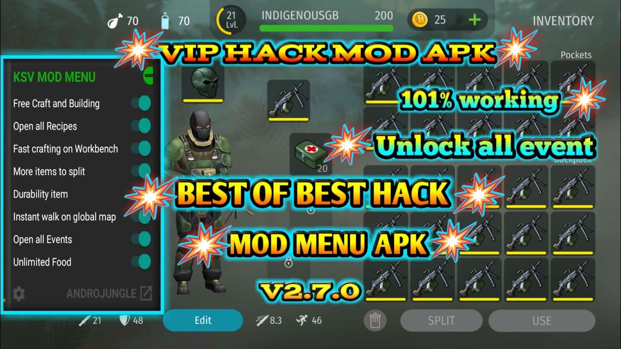 V2.7.0 Jurassic Survival Hack mod menu, Unlock All Event On map No1 hack apk.100% working.