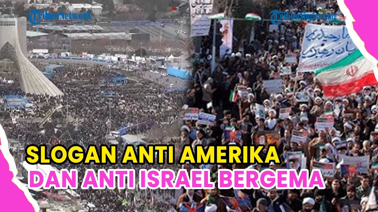🔺LAUTAN MASSA PENUHI TEHERAN, SLOGAN ANTI AMERIKA DAN ANTI ISRAEL BERGEMA❗
