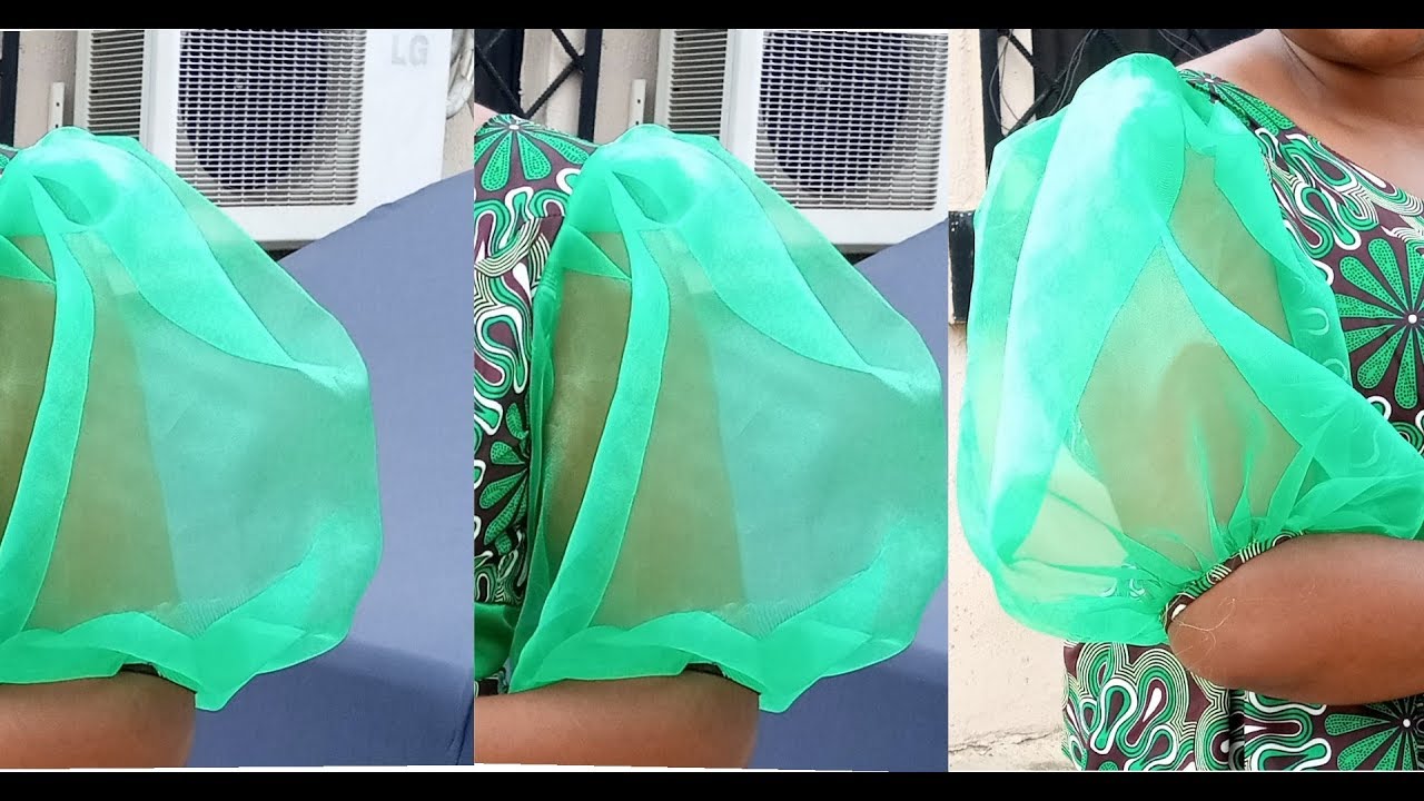 How to cut a trendy organza puff sleeves(The Needle woman)