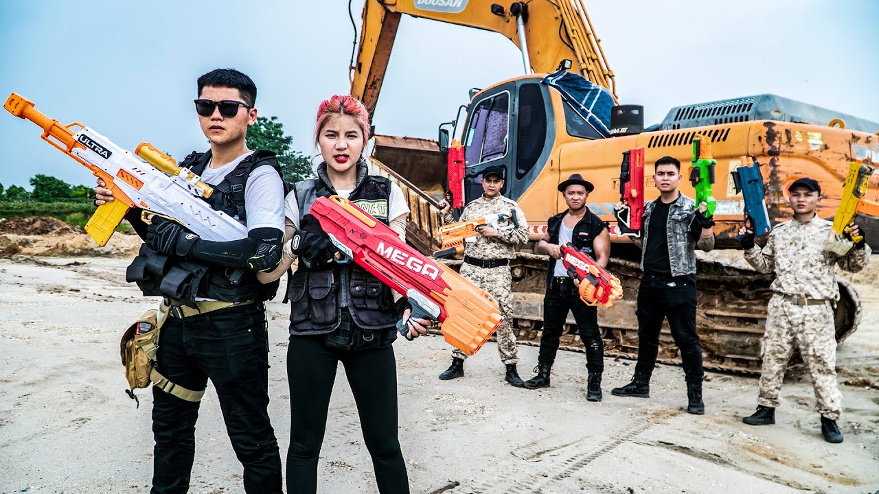 LTT Game Nerf War : Warriors SEAL X Nerf Guns Fight Mr Zero Crazy Assassin Gang Container Arena