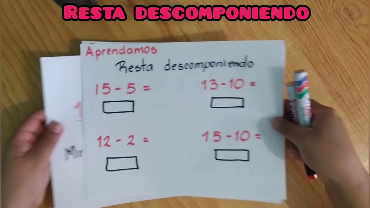 Resta Descomponiendo. Primer grado