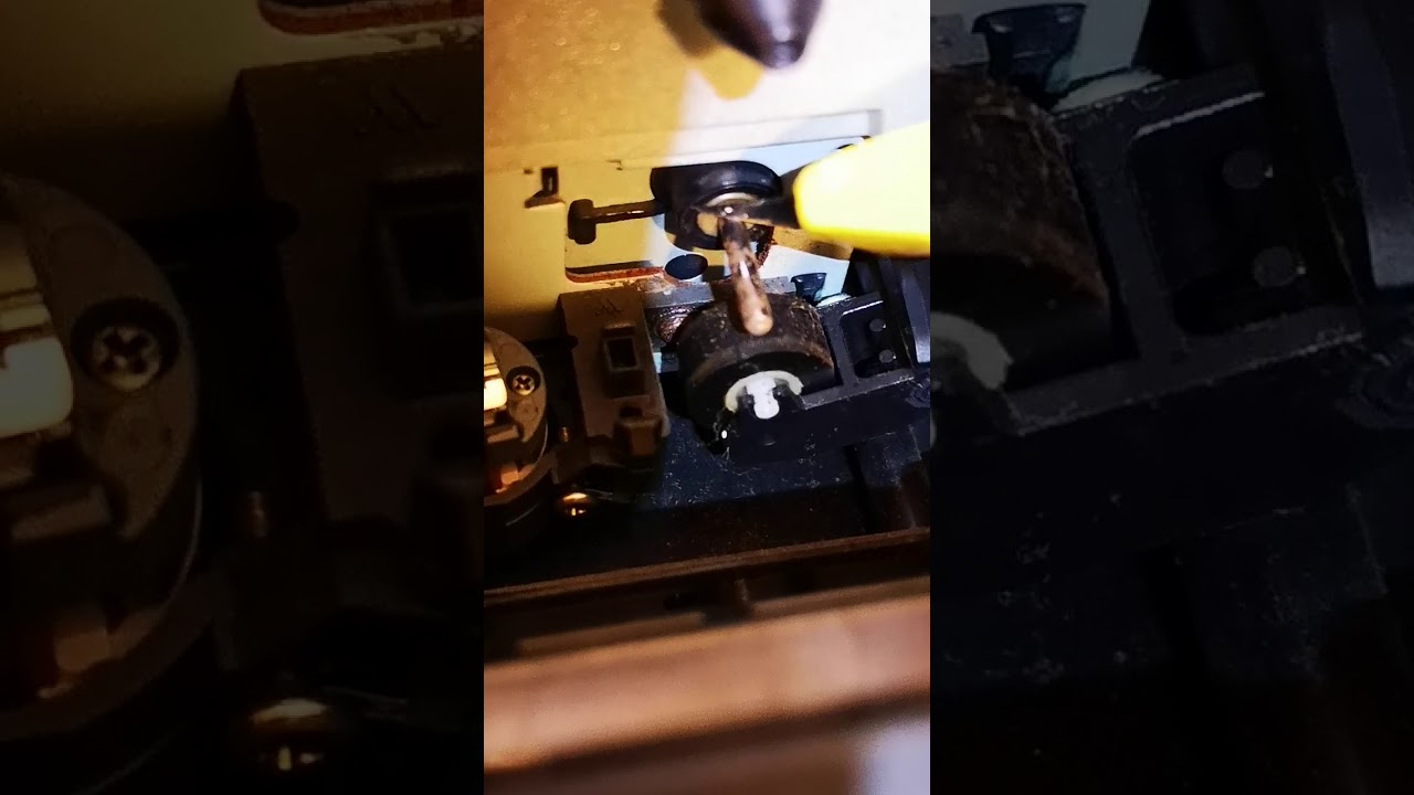 Cleaning rust from tape cassette deck pinch roller