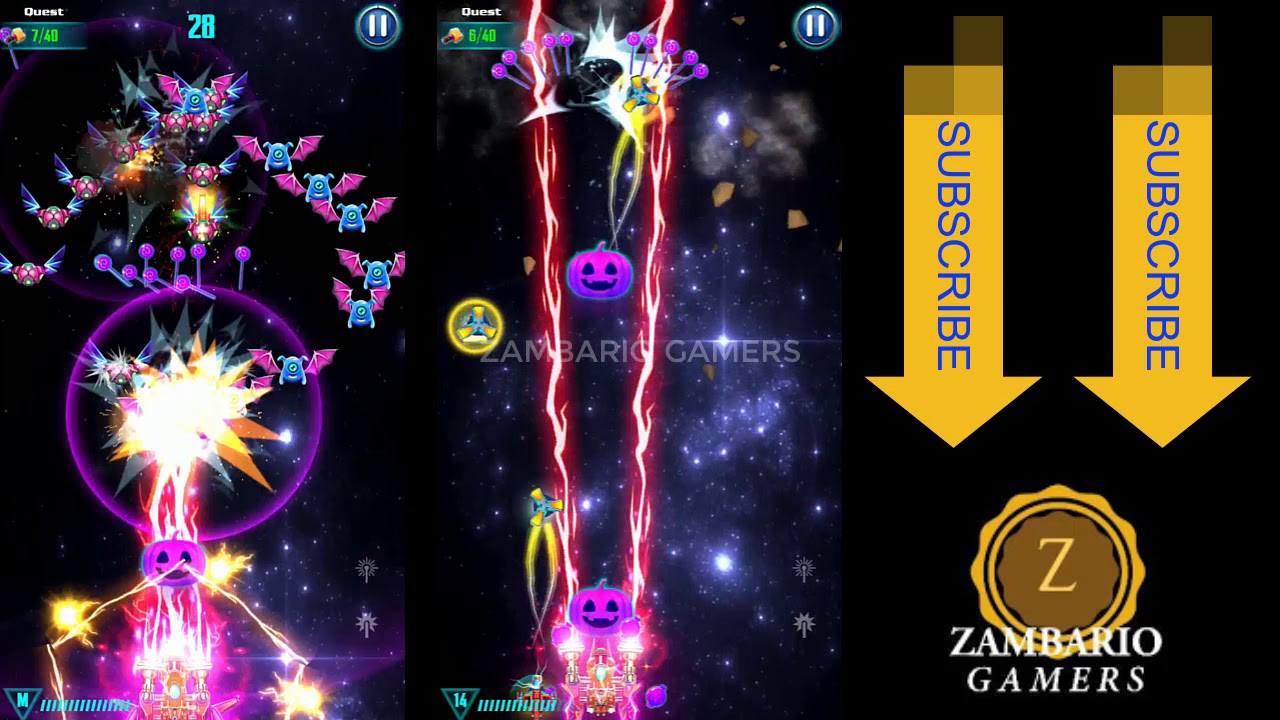 Galaxy Attck Alien Shooter Hero Mode | Hydron Level 5 | Noctuoidea X Boss | Zambario Gamers